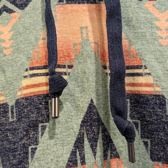 American Living Cowl Neck Aztec Top Womens Medium Lightweight Long Sleeve - Picture 11 of 16